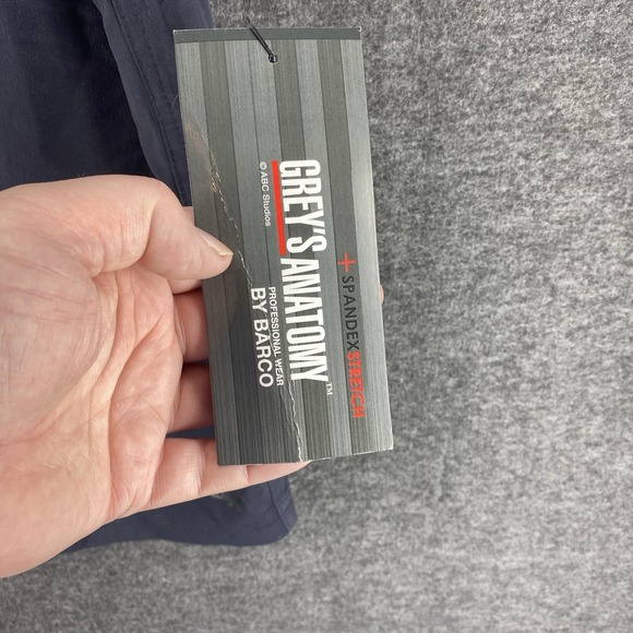 Grays Anatomy Shirt Womens Medium Blue Short Sleeve Nurse Scrub Spandex NEW - Picture 11 of 13